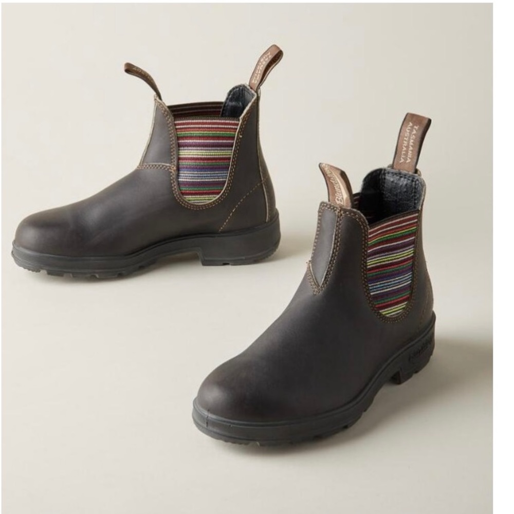 Blundstone Original Chelsea #1406 boots, US Sz 8, Stout Brown with stripe onset